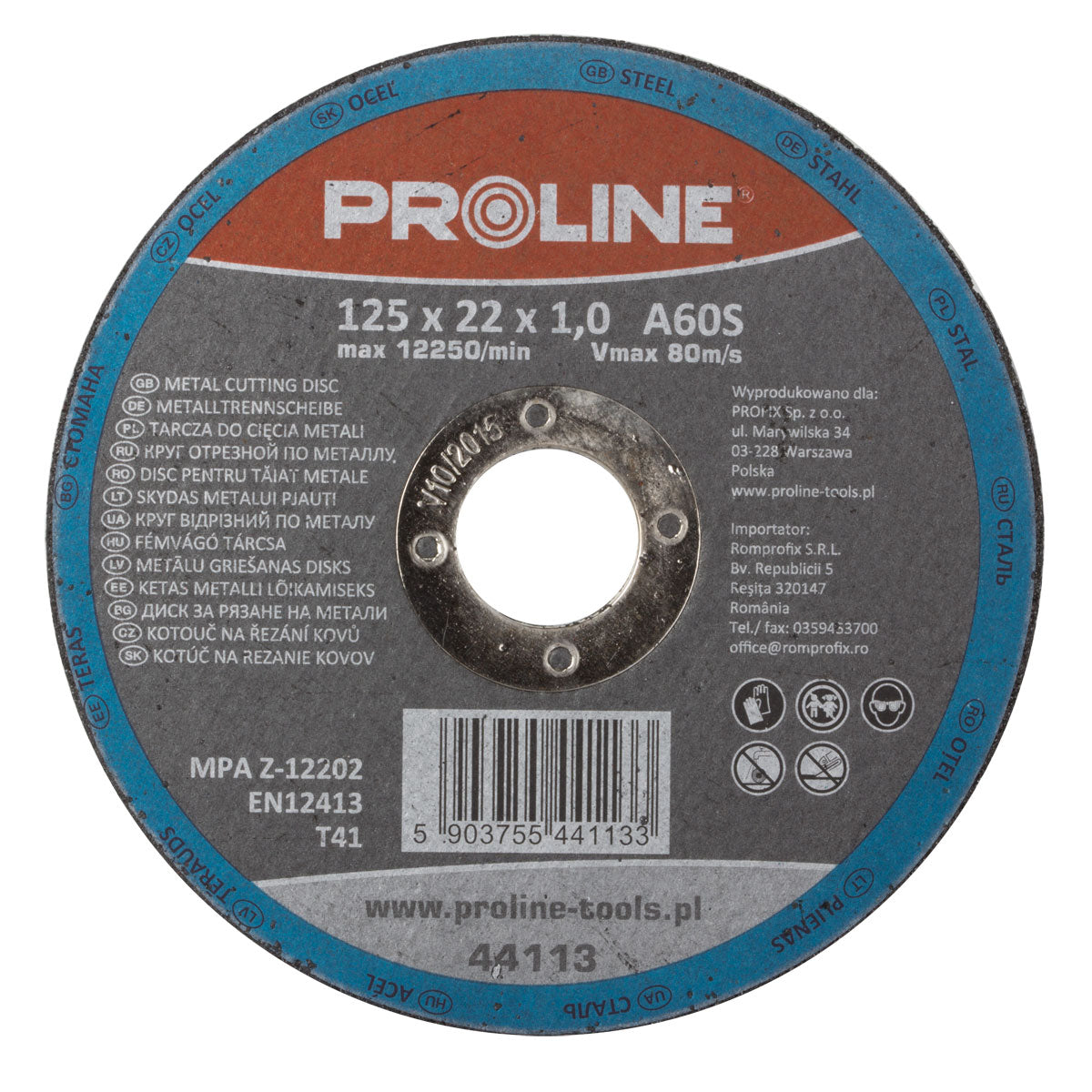 Trennscheibe für Metall 230 x 3,0 x 22a30r Proline