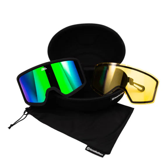 Horsefeathers Tarpe Goggles (black/mirror Green)