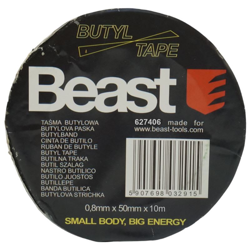Butyl-Reparaturband, 50 mm x 10 m, silberfarben, wasserdicht, wetterfest