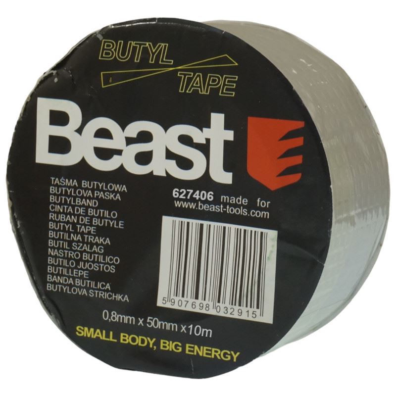 Butyl-Reparaturband, 50 mm x 10 m, silberfarben, wasserdicht, wetterfest