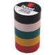 Gekleurde isolatietape 19 mm x 10 m, 5 stuks, 5 kleuren