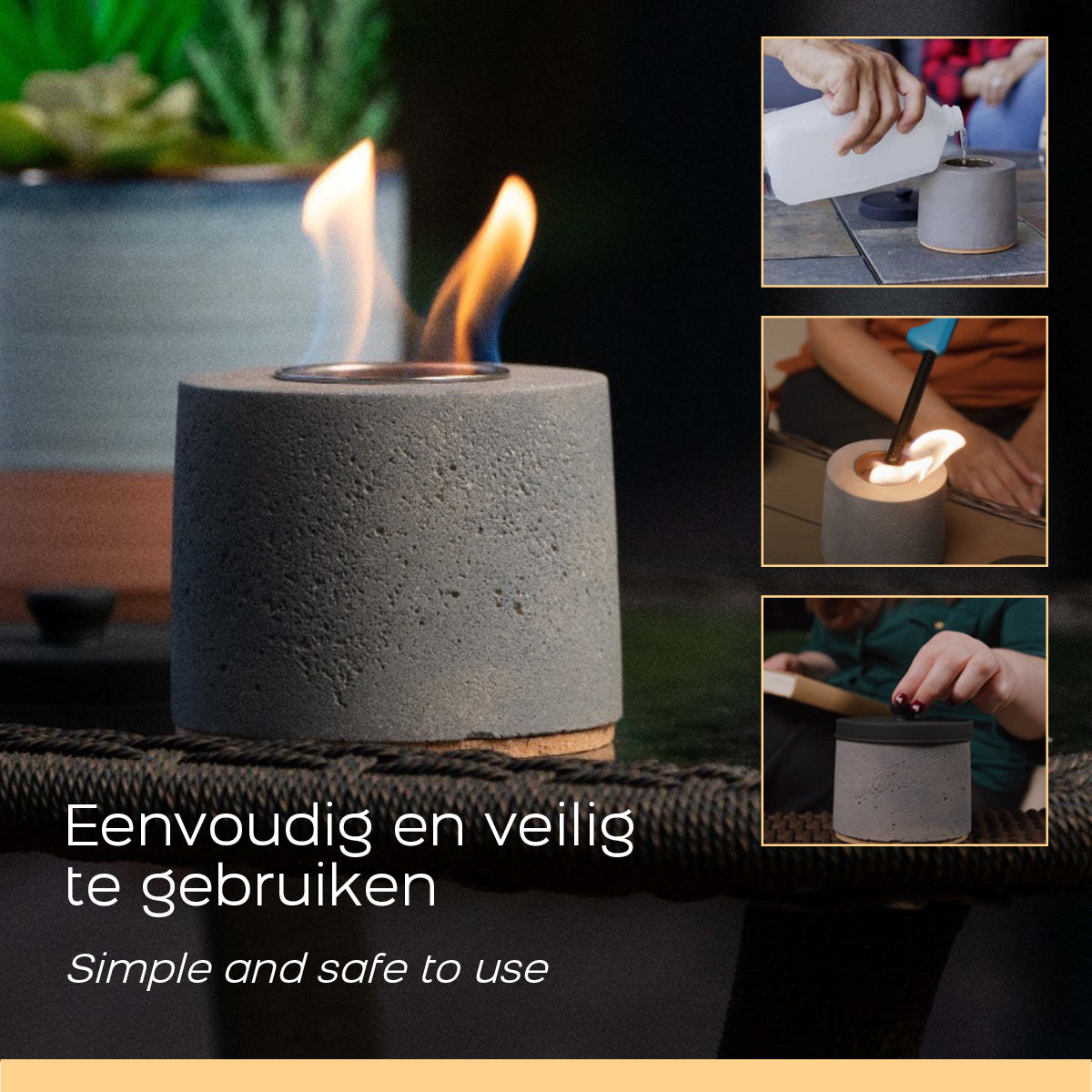 Bordplade Fire Pit - Mini Pejs - Ø10cm