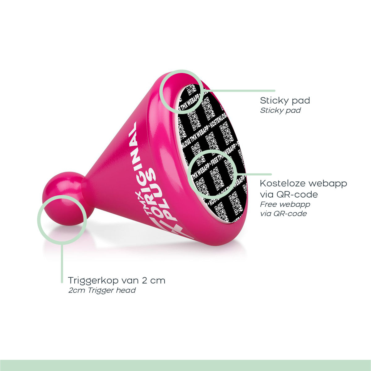 Tmx Trigger Original Plus – tlačidlo na masáž spúšťových bodov – ružové