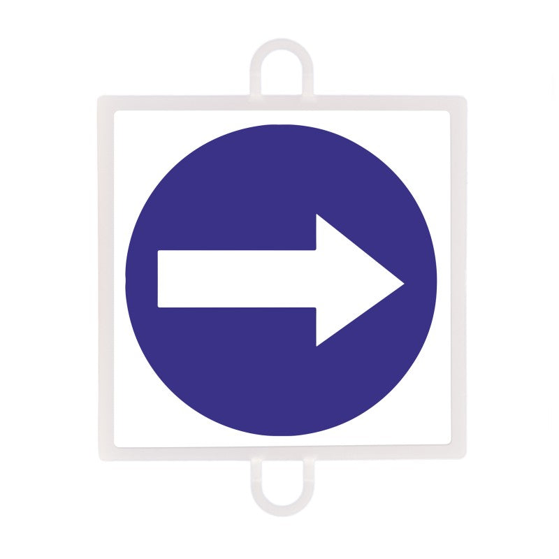 Trafikobligatorisk skiltepanel nr. 2 (højre-venstre retning) Flerfarvet