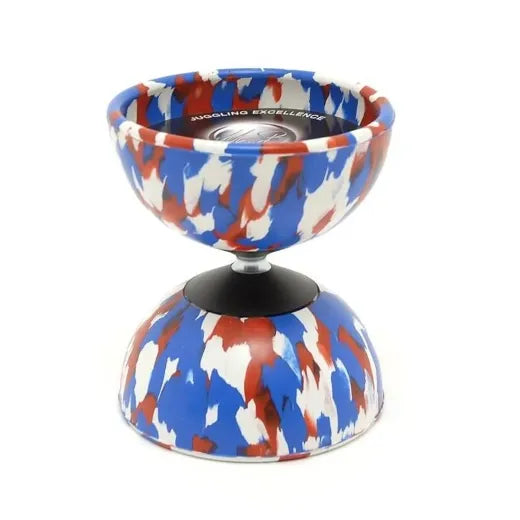 Mr. Babache Harlequin Diabolo Medium - White/red/blue