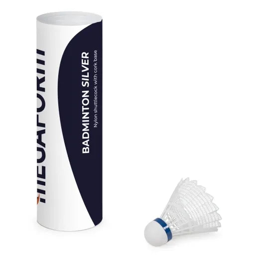 Megaform Silver Tournament Shuttlecocks - Tube Of 6