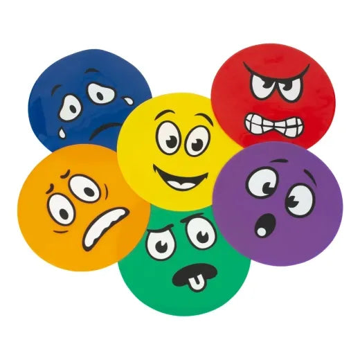 Set Of 6 Emotion In Motion Floor Markers