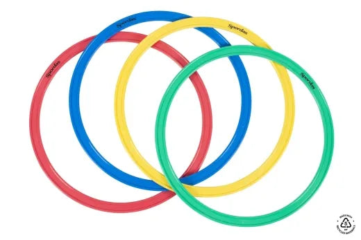 Set Of 4 Durable Flat Hoops 35cm