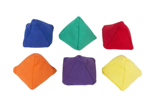 Set Of 6 Pyramid Beanbags