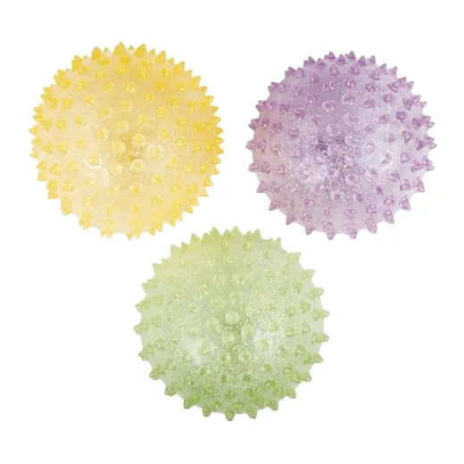 Set Of 3 Glitter Knobby Balls