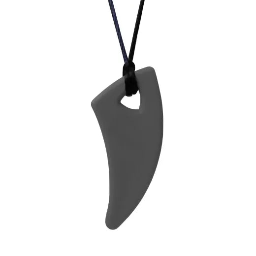 Saber Tooth Chew Necklace Standard - Light Grey