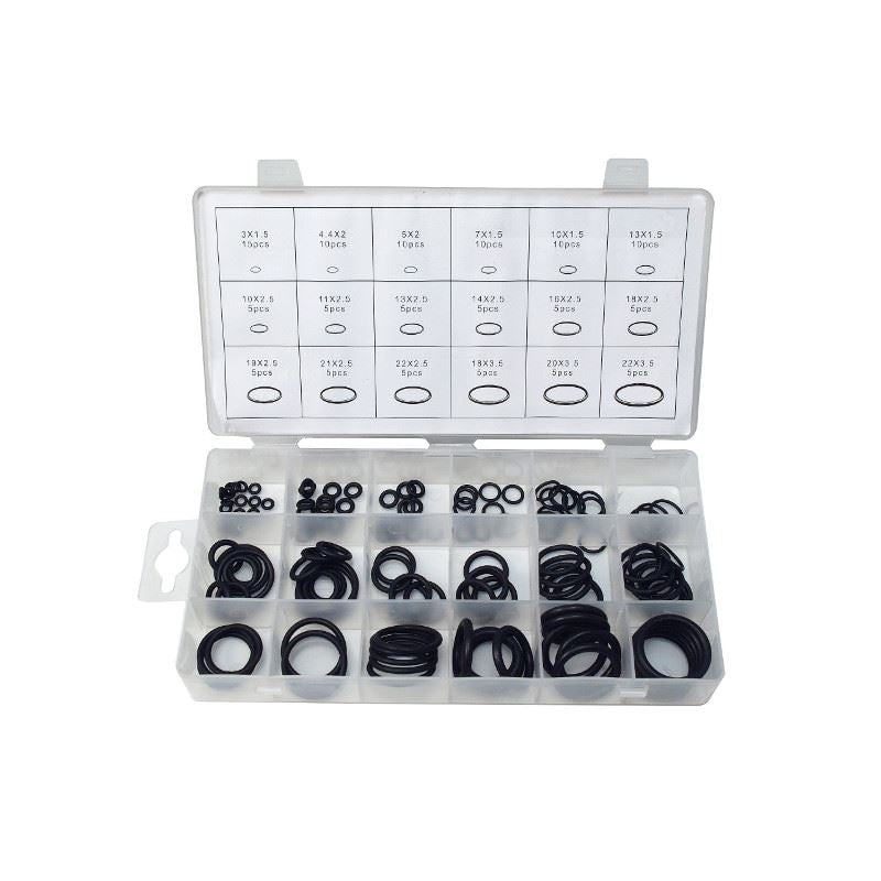 Jeu de joints toriques 125 pièces en caoutchouc Nbr 3-22 mm de diamètre Beast