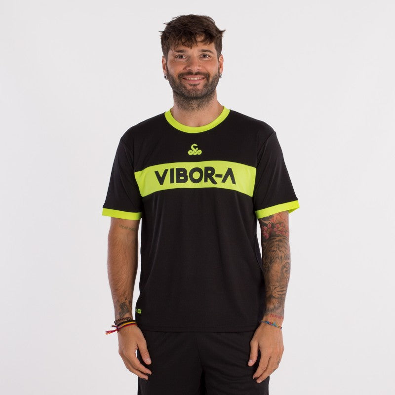 T-léine Vibor-a Poison Fluor Dubh/Buí