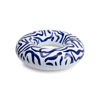 Swim Essentials Swim Ring - Blue/white - Vibrant Stripes - Ø 102 Cm