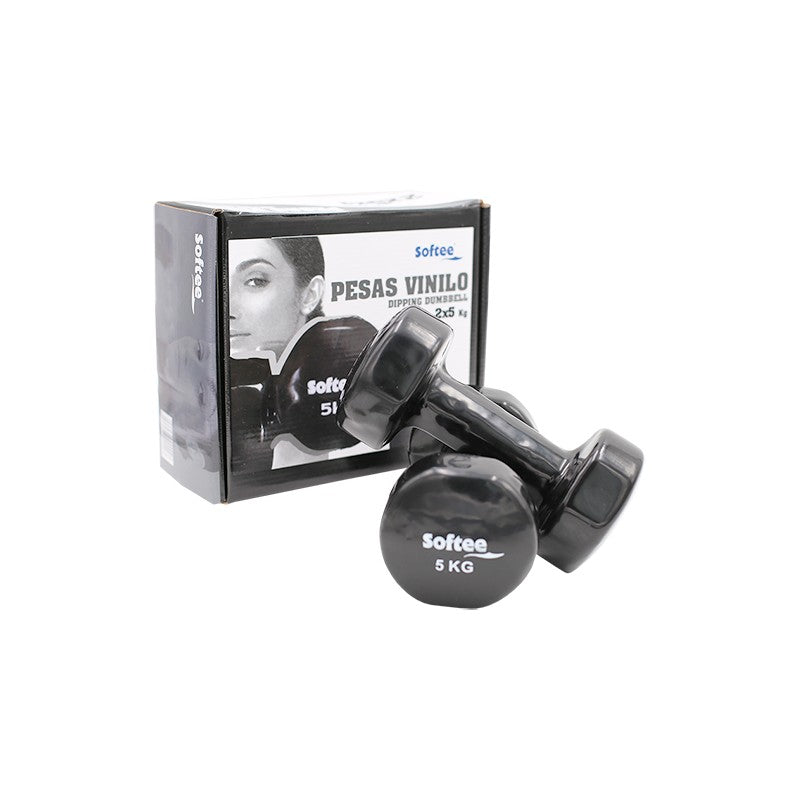 Vinyl Dumbbells Set Softee Amarillo 3 Kg