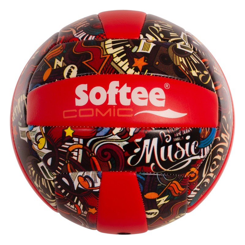Balón Volley Softee Comic Negro VÓLEY