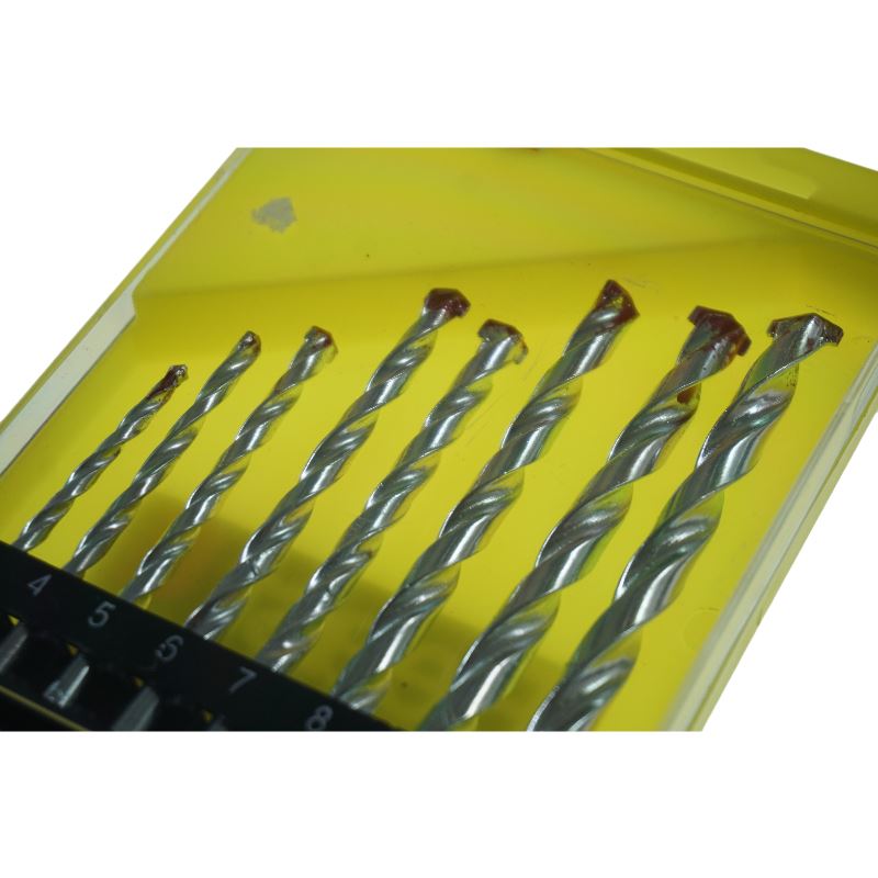 Set di punte per calcestruzzo 8 pezzi punta in carburo da 3-10 mm Bst-410090