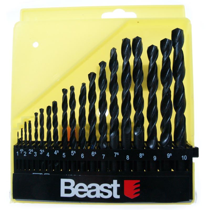 Metal Drill Set 1–10 Mm 19 Pcs With Plastic Case Beast