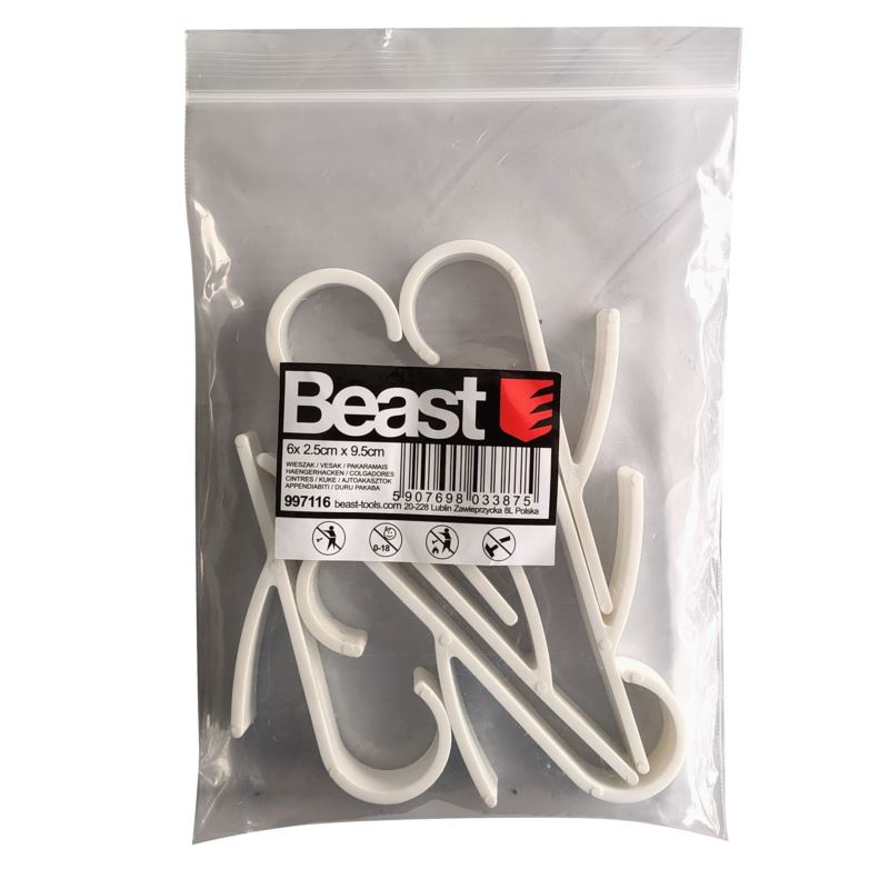 Háčky na ručníky na radiátor 6-balení Beast