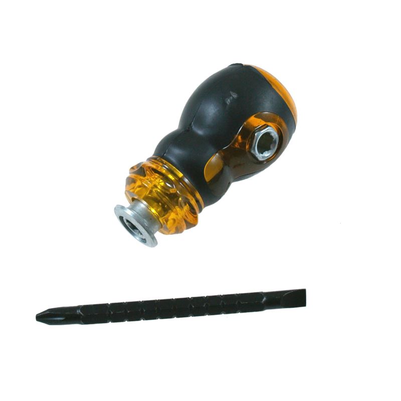 3-in-1 Short Screwdriver Magnetic Double-sided Blade
