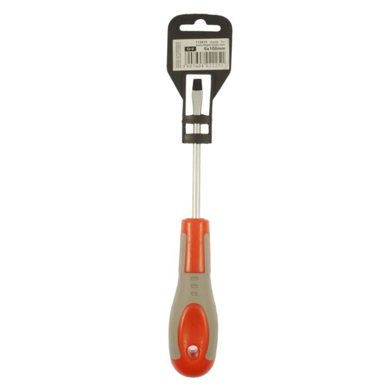 Plochý šroubovák 6 X 100 Mm tvrzený chrom-vanadium Beast