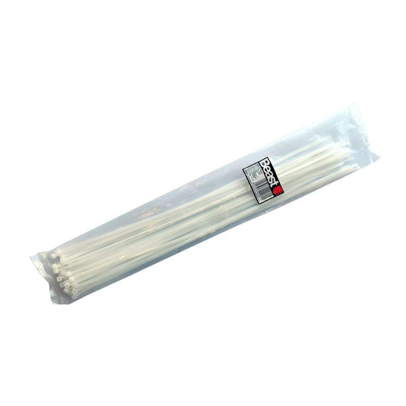 White Nylon Cable Ties 500 X 4.7 Mm Uv Resistant 30 Pcs Beast