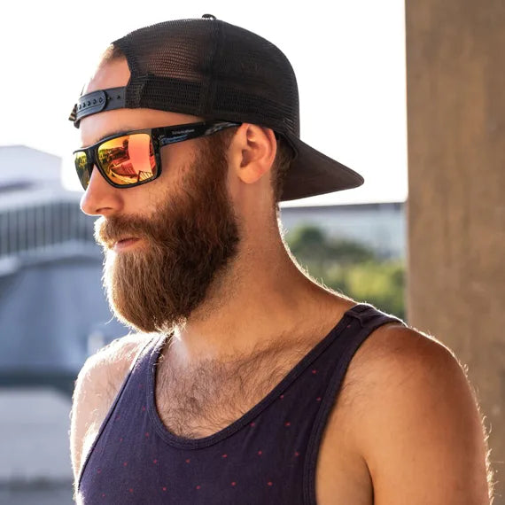 Horsefeathers Zenith Sunglasses (gloss Black/mirror Red)