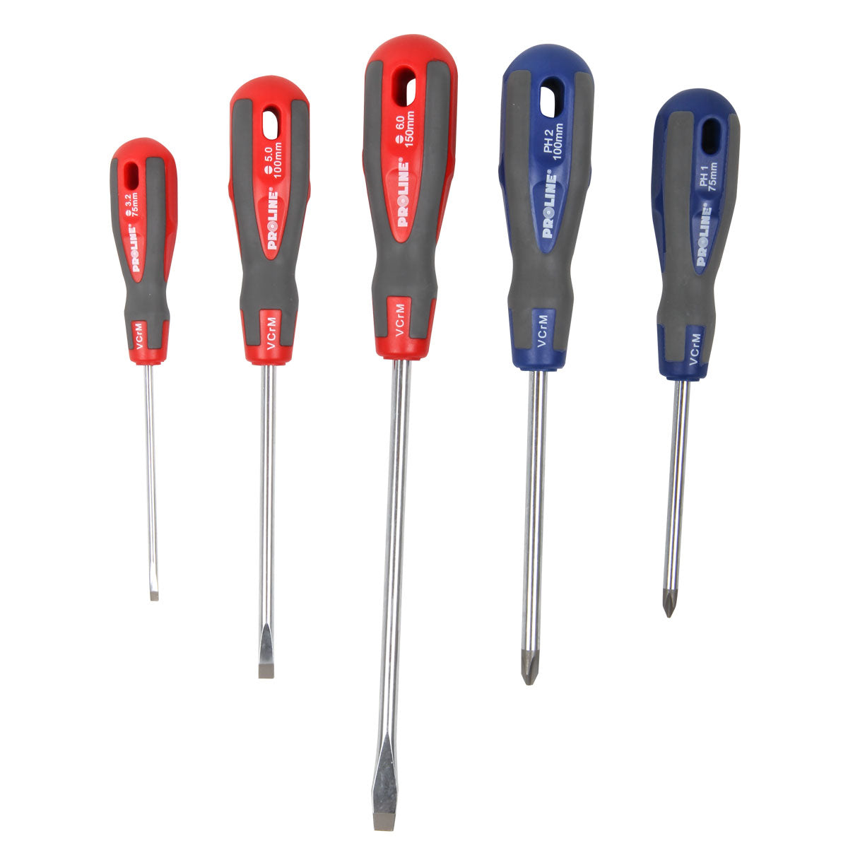 Screwdriver Set 6 Pieces (3 Flat 2 Star) Proline