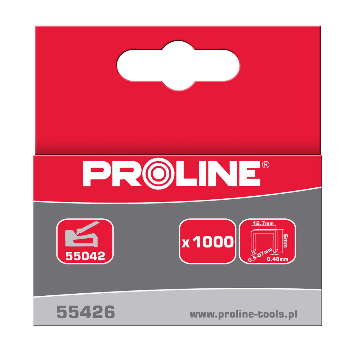 Zszywki hartowane 8 mm 12,7 x 0,7 mm 1000 szt. Proline